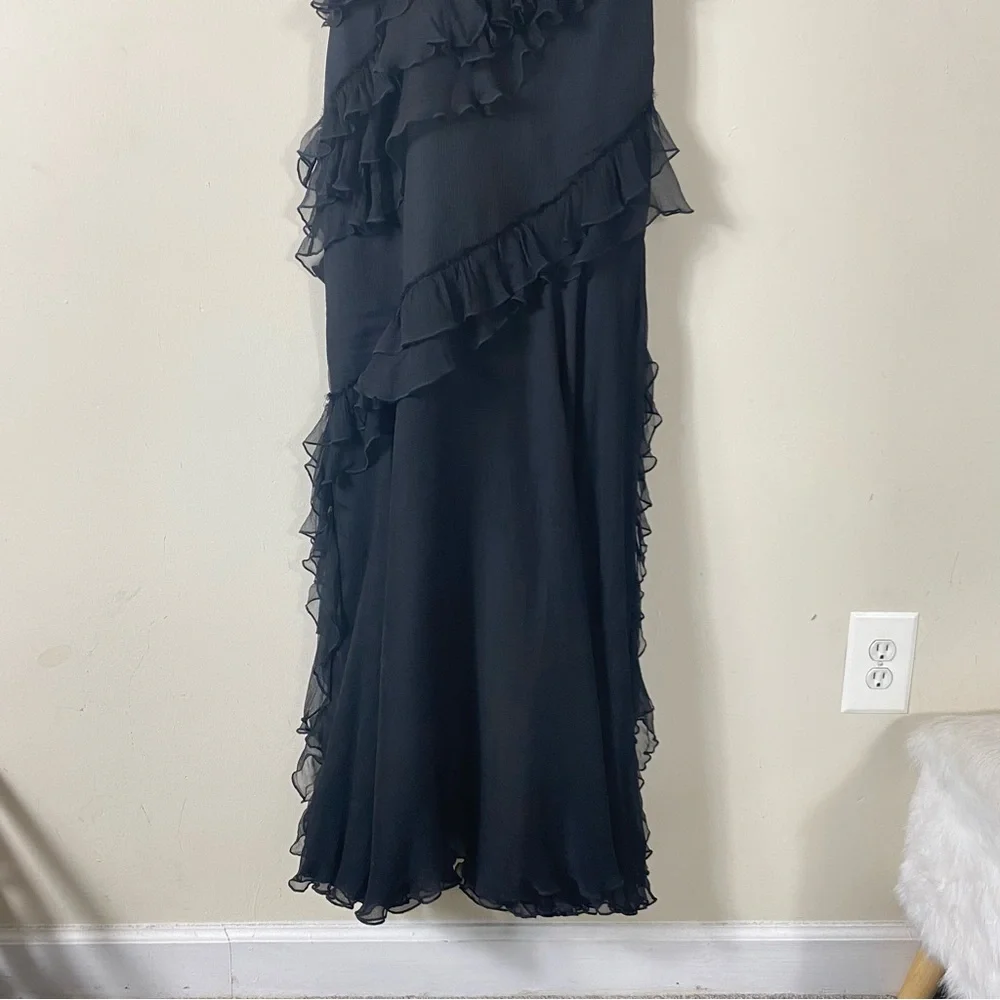 AMUR Harlow Black One-Shoulder Maxi Dress - Picture 14 of 16